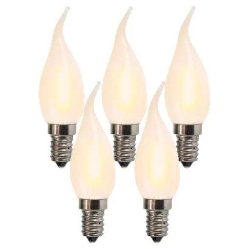 LUEDD Set van 5 E14 LED matte kaarslamp BXS35 1W 100 lumen 2200K