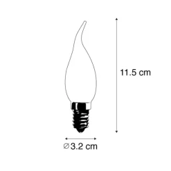 LUEDD Set van 5 E14 LED matte kaarslamp BXS35 1W 100 lumen 2200K