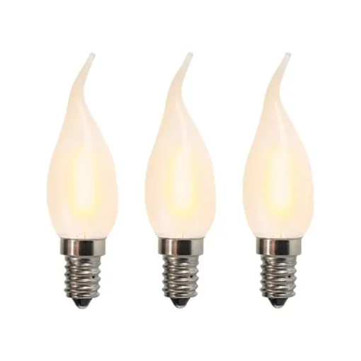 LUEDD Set van 3 E14 LED matte kaarslampen BXS35 1W 2200K