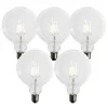 LUEDD Set van 5 E27 3-staps dimbaar LED spiraal filament G125 4W 450 lm 3000K