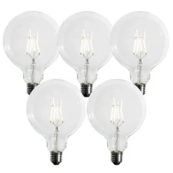 LUEDD Set van 5 E27 3-staps dimbaar LED spiraal filament G125 4W 450 lm 3000K