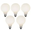 LUEDD Set van 5 E27 3-staps dimbare LED lamp G95 mat 5W 550 lm 3000K