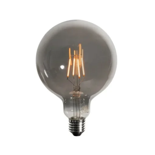 LUEDD Set van 5 E27 3-staps dimbare LED lampen smoke G125 4W 150 lm 1900K