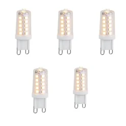 LUEDD Set van 5 G9 dimbare LED lampen 3W 250 lm 3000K