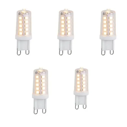LUEDD Set van 5 G9 dimbare LED lampen 3W 250 lm 3000K
