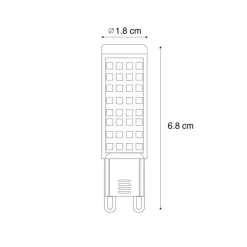 LUEDD Set van 2 G9 dimbare LED lampen 5.5W 500 lm 2700K