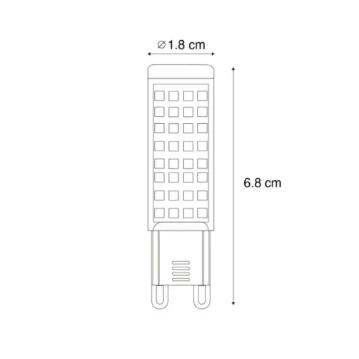 LUEDD Set van 2 G9 dimbare LED lampen 5.5W 500 lm 2700K