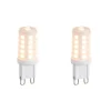 LUEDD Set van 2 G9 dimbare LED lampen opaal 3W 250 lm 2200K