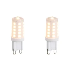 LUEDD Set van 2 G9 dimbare LED lampen opaal 3W 250 lm 2200K