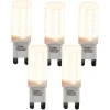 LUEDD Set van 5 G9 dimbare LED lampen 3W 280 lm 2700K