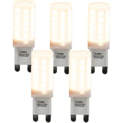 LUEDD Set van 5 G9 dimbare LED lampen 3W 280 lm 2700K