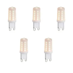 LUEDD Set van 5 G9 dimbare LED lampen opaal 1.2W 100 lm 2200K