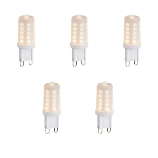 LUEDD Set van 5 G9 dimbare LED lampen opaal 1.2W 100 lm 2200K
