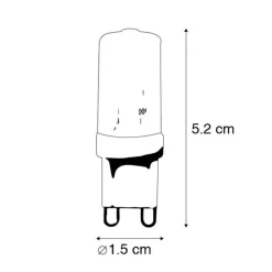 LUEDD Set van 2 G9 dimbare LED lampen 3W 280 lm 2700K