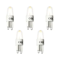 LUEDD Set van 5 G9 LED filament lamp 1,8W 170 lm 2300K