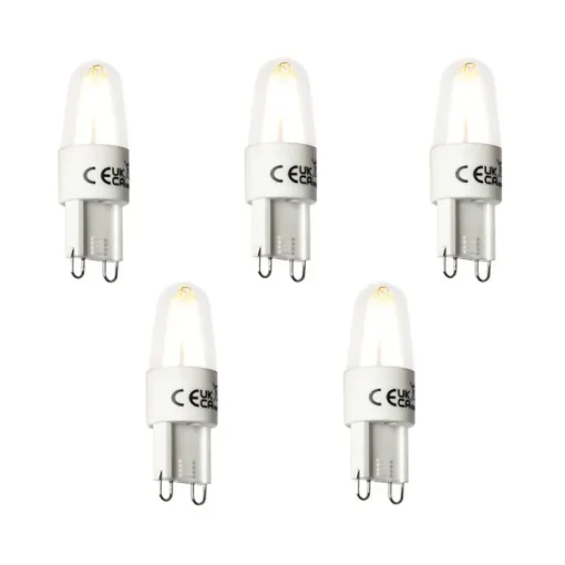 LUEDD Set van 5 G9 LED filament lamp 1,8W 170 lm 2300K