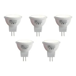 LUEDD Set van 5 G4 LED lamp MR11 2,7W 210 lm 3000K 12V