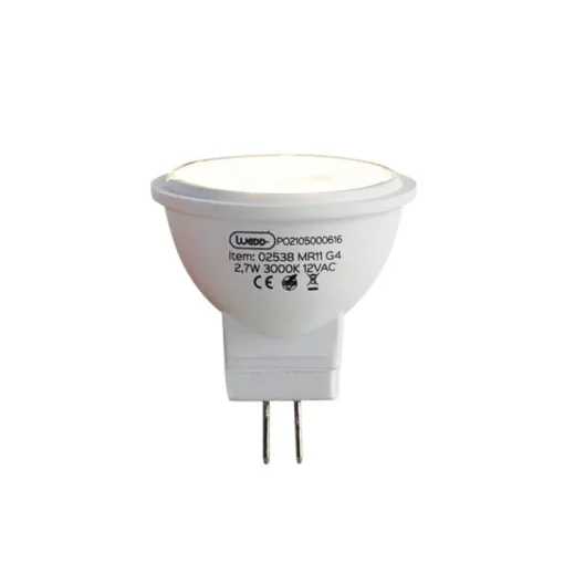 LUEDD Set van 5 G4 LED lamp MR11 2,7W 210 lm 3000K 12V