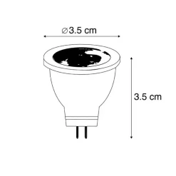 LUEDD Set van 5 G4 LED lamp MR11 2,7W 210 lm 3000K 12V