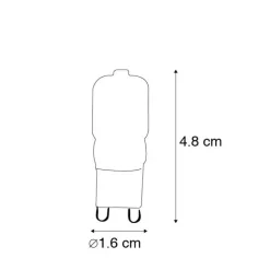 LUEDD Set van 3 G9 LED lampen CUTE PC 2W 200 lm 2700K
