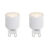 LUEDD Set van 2 G9 24mm LED lampen 3W 300 lm 2700K