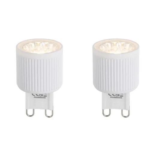 LUEDD Set van 2 G9 24mm LED lampen 3W 300 lm 2700K