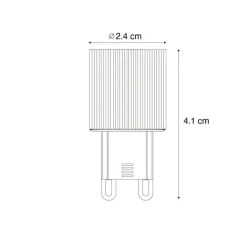 LUEDD Set van 2 G9 24mm LED lampen 3W 300 lm 2700K