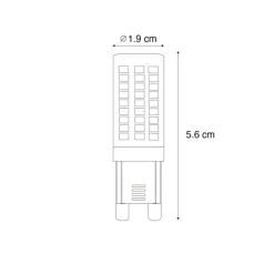 LUEDD Set van 2 G9 3-staps dimbare LED lampen opaal 4.5W 500 lm 4000K