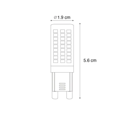 LUEDD Set van 2 G9 3-staps dimbare LED lampen opaal 4.5W 500 lm 4000K