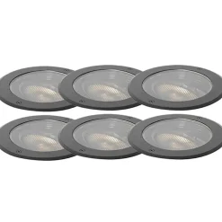 QAZQA Set van 6 grondspot wart AR111 verstelbaar IP65 - Delux Honey