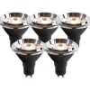 LUEDD Set van 5 GU10 dim to warm LED lampen AR70 6W 2000K-3000K