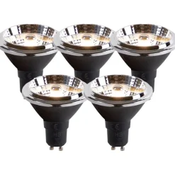LUEDD Set van 5 GU10 dim to warm LED lampen AR70 6W 2000K-3000K
