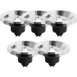 LUEDD Set van 5 GU10 dimbare LED lamp 111mm 10,5W 770 lm 4000K
