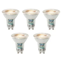 LUEDD Set van 5 GU10 dimbare LED lamp 3W 200 lm 2200 - 6500K