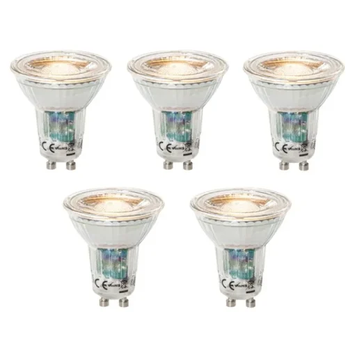 LUEDD Set van 5 GU10 dimbare LED lamp 3W 200 lm 2200 - 6500K