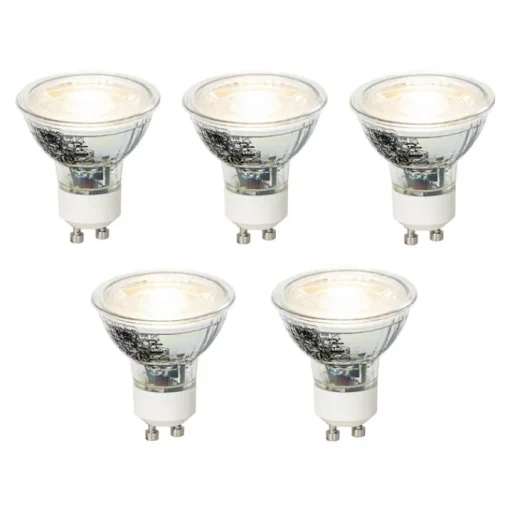 LUEDD Set van 5 GU10 dimbare LED lamp 4W 310 lm 3000K
