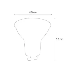 LUEDD Set van 5 GU10 dimbare LED lamp 4W 310 lm 3000K
