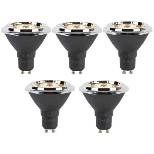 LUEDD Set van 5 GU10 dimbare LED lamp AR70 6W 450 lm 2700K