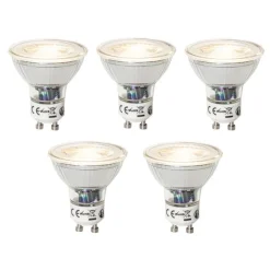 LUEDD Set van 5 GU10 dimbare LED lampen 7W 600 lm 3000K