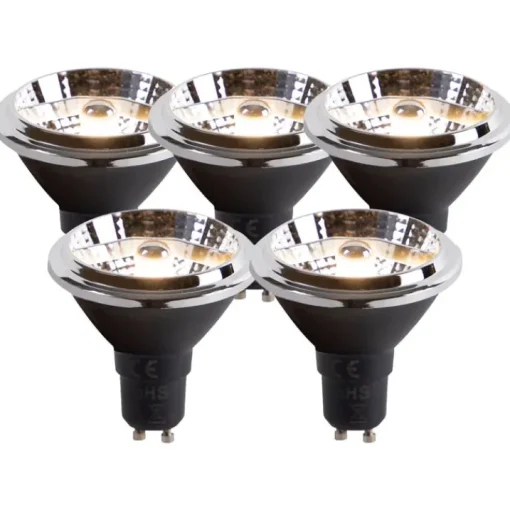 LUEDD Set van 5 GU10 LED lamp AR70 6W 475 lm 3000K