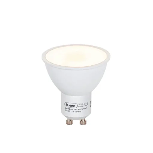 LUEDD Set van 5 GU10 LED lamp schemersensor 5W 380 lm 2700K