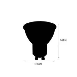 LUEDD Set van 5 GU10 LED lamp schemersensor 5W 380 lm 2700K