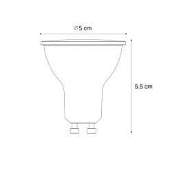 LUEDD Set van 5 GU10 LED lamp schemersensor 3W 200 lm 2700K