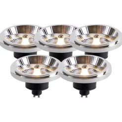 LUEDD Set van 5 GU10 LED lampen AR111 11W 820 lm 3000K