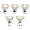 LUEDD Set van 5 GU10 50mm LED lampen helder 3W 230 lm 2700K