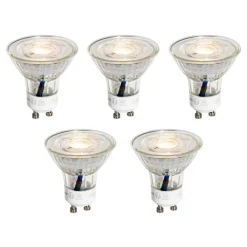 LUEDD Set van 5 GU10 50mm LED lampen helder 3W 230 lm 2700K