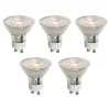 LUEDD Set van 5 GU10 50mm LED lampen helder 4.5W 360 lm 2700K