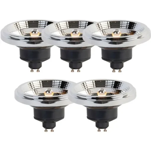LUEDD Set van 5 GU10 3-staps dim to warm LED lamp AR111 11W 620 lm 2000-3000K