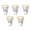 LUEDD Set van 5 GU10 3-staps dimbaar LED lampen 35mm 4W 220 lm 2700K
