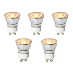 LUEDD Set van 5 GU10 3-staps dimbaar LED lampen 35mm 4W 200 lm 2200K
